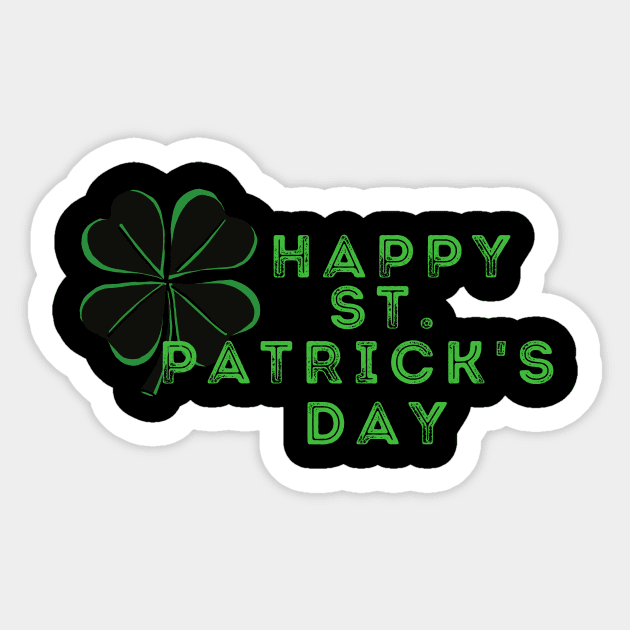 Happy St. Patricks Day With Four Clover Sticker by NICHE&NICHE